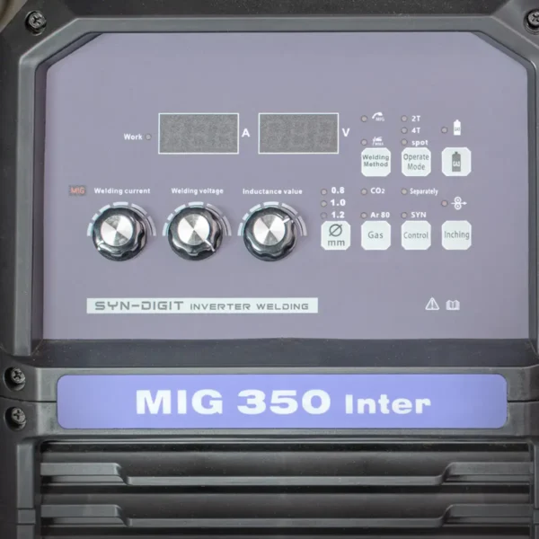 پنل دستگاه جوش co2 سه فاز صنعتی 350 آمپر هوولد مدل MIG350-INTER